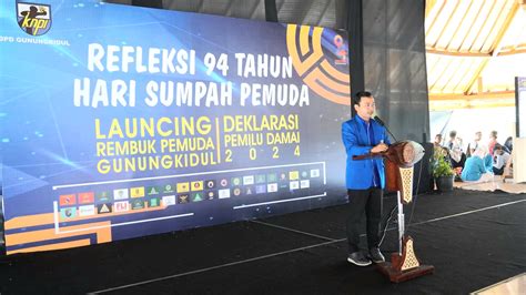 KNPI Gunungkidul Launching Rembuk Pemuda Gunungkidul Dan Deklarasikan