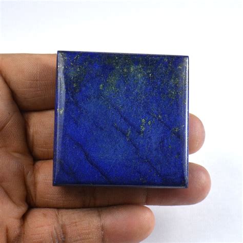 508 50 Ct Huge Natural Gold Flakes Blue Lapis Lazuli Square Cabochon