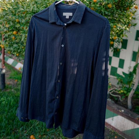 Cos Mens Navy Shirt Depop