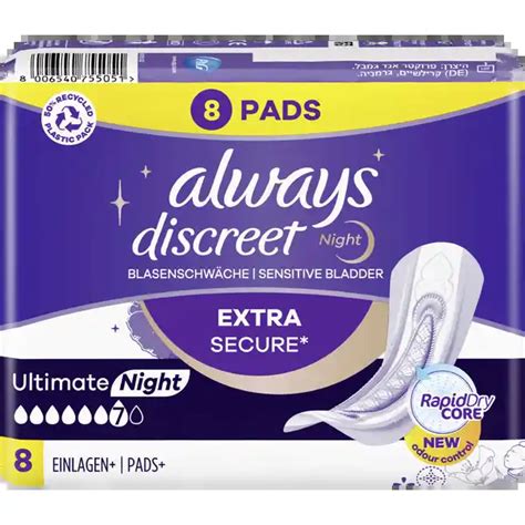 Always Discreet Inkontinenz Ultimate Nacht Online Kaufen Rossmannde