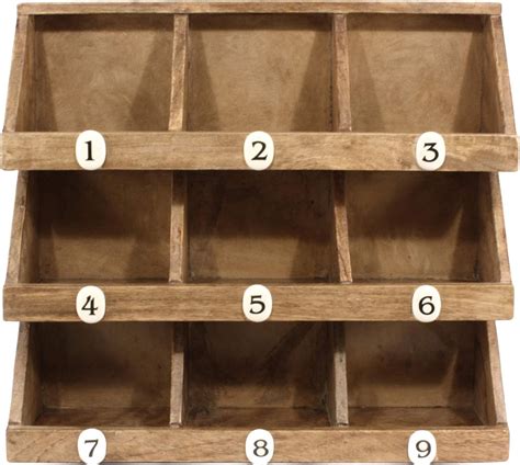 Rustique En Bois Avec Casier De Rangement Compartiments Num Rot S