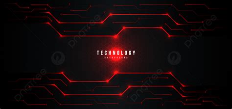 Abstract Dark And Red Line Style Technology Vector Background With High