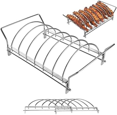 Amazon Durable Stainless Steel Rib Rack With A Silicone Oil Brush