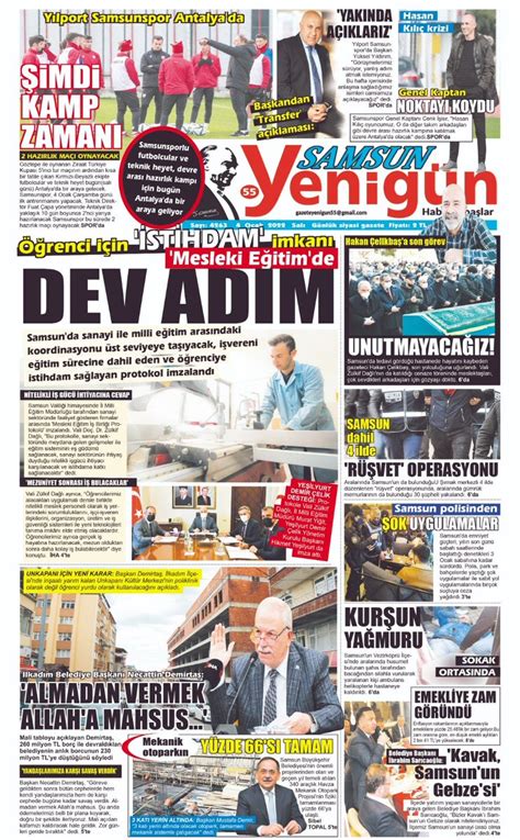 Samsun Yenigün Gazetesi Samsunyenigun Twitter