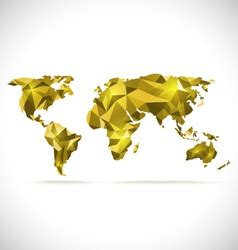 World Map Polygonal Precision Low Poly Blu Vector Image