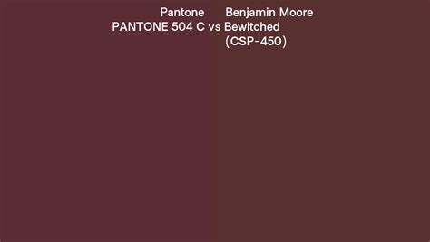 Pantone C Vs Benjamin Moore Bewitched Csp Side By Side Comparison