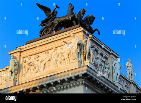 Sculpture On The Austrian Parliament Building On Ringstrasse Vienna
