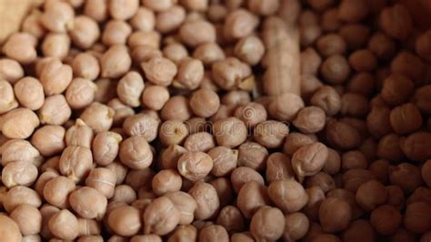 Macro Footage Of Pouring Out The Chickpeas Stock Video Video Of