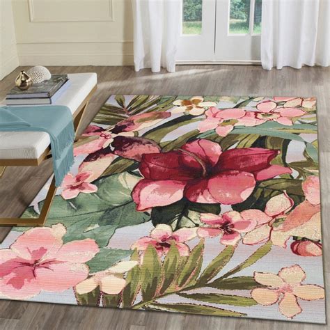 Liora Manne Marina Tropical Floral Indoor Outdoor Area Rug Multi