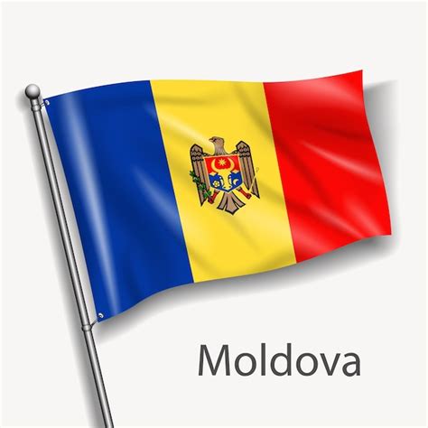 Premium Vector The National Flag Of Moldovia In Europe