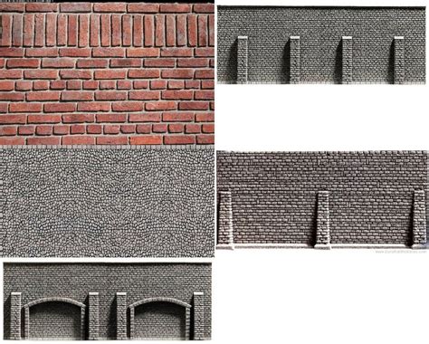 New 15 SHEETS Tunnel Brick Stone Wall 21x28cm N Embossed Textured BUMPY ...