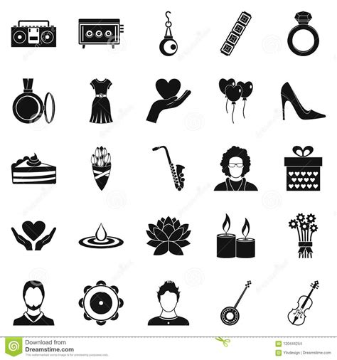 Iconos Fijados Estilo Simple Del Disco Ilustraci N Del Vector