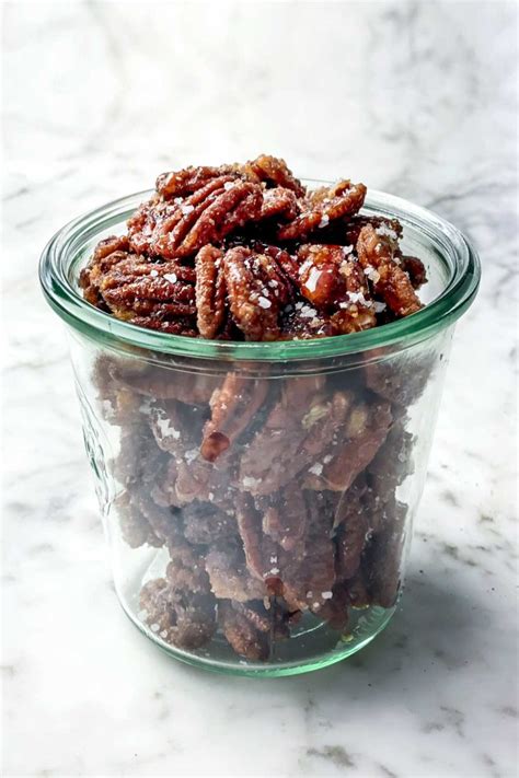 Easy Candied Pecans No Egg Whites Foodiecrush Com