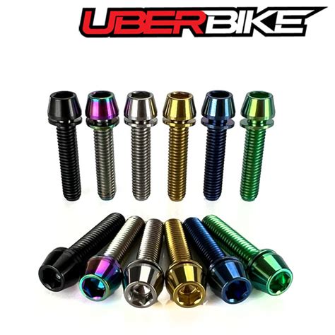 Uberbike Titanium M6x28mm Disc Brake Caliper Mount Bolt Upgrade Kit