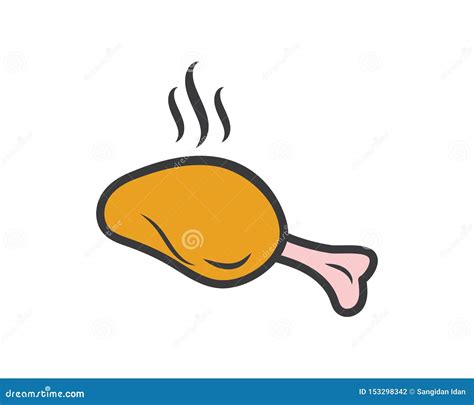 Ejemplo Del Logotipo Del Icono Del Pollo Frito Ilustraci N Del Vector