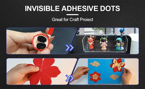 Amazon PHIXBEAR 504 Pcs Clear Removable Adhesive Dots Glue Point