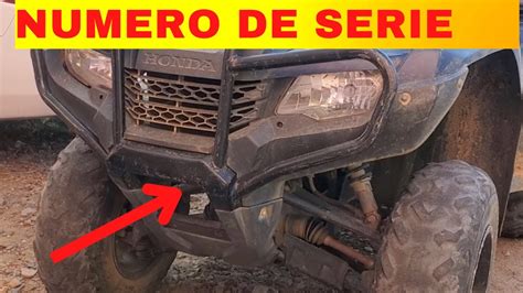 Como Encontrar Numero De Serie Cuatrimoto Honda Atv Youtube