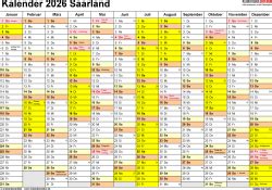 Kalender Saarland Ferien Feiertage Pdf Vorlagen