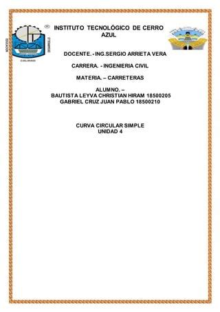 Curva Circular Simple Unidad 4 PDF