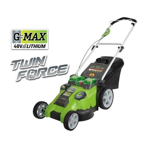 Greenworks 25302 Twin Force G Max 40 Volt Lithium Ion Cordless Mower 20 Inch B072q7sp3x