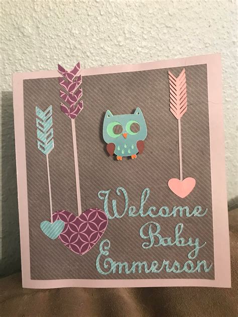 Baby shower card I made for childhood friend : r/cricut