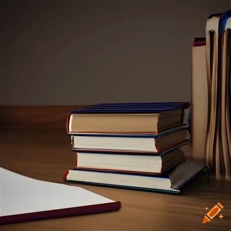 Pile Of Books On A Desk On Craiyon