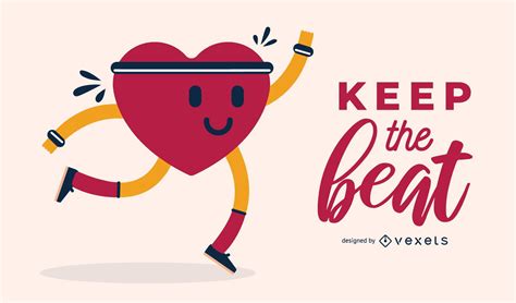 Keep The Beat Illustration Vector Download