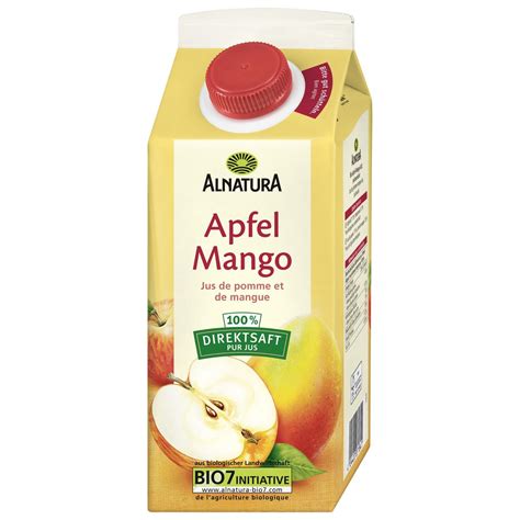 Livraison à domicile Alnatura Jus de pomme mangue Bio 0 75L