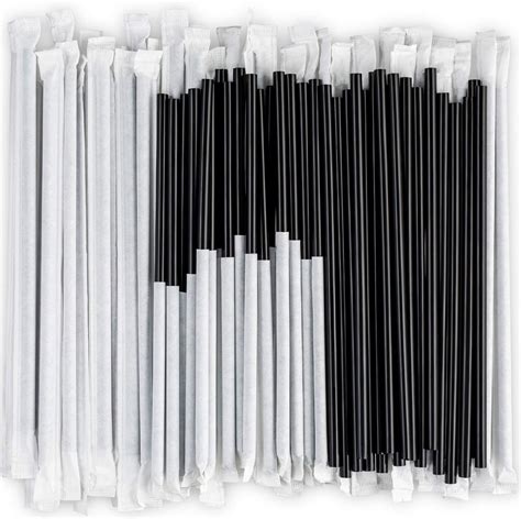 Amazon Durahome Black Plastic Straws Individually Wrapped