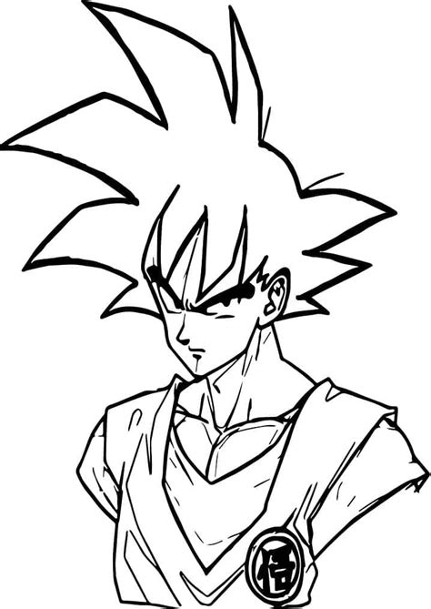 Coloriage Son Goku Gratuit Pour les Enfants télécharger et imprimer