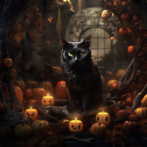 Black Cat Halloween Wallpapers 4k Hd Black Cat Halloween Backgrounds