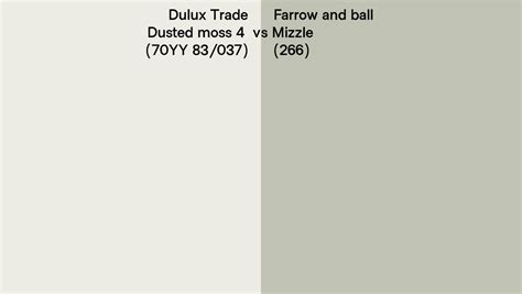 Dulux Trade Dusted Moss Yy Vs Farrow And Ball Mizzle