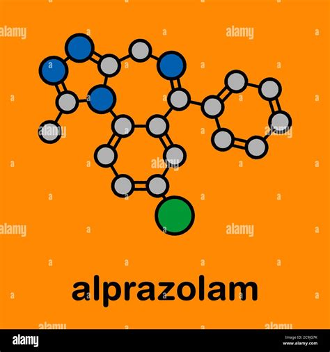 Alprazolam Sedative And Hypnotic Drug Benzodiazepine Class Molecule