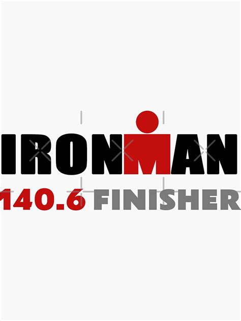 Ironman Triathlon Finisher Swim Bike Run 140 6 Sticker By