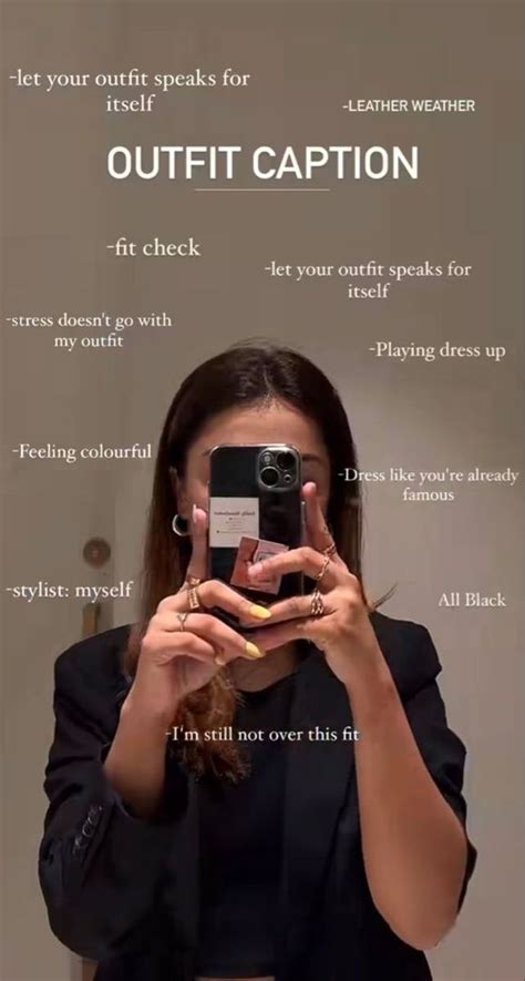 A Woman Taking A Selfie In Front Of A Mirror With The Caption Outift