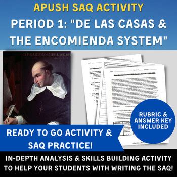 Apush Full Year Of Saqs Stimulus Based Saq Activities Answer Keys