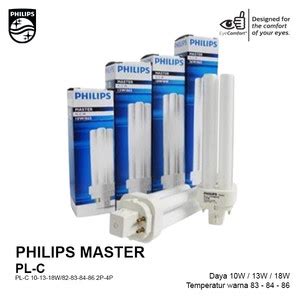 Jual Philips MASTER PL C 18W 4P PLC 4 Pin Lampu Tusuk Putih 865