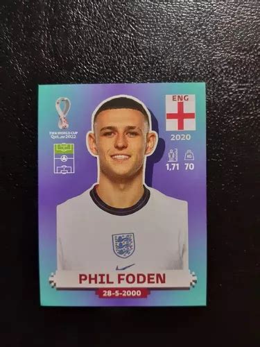 Figurita Mundial Qatar 2022 Azul Europea Phil Foden En Venta En General