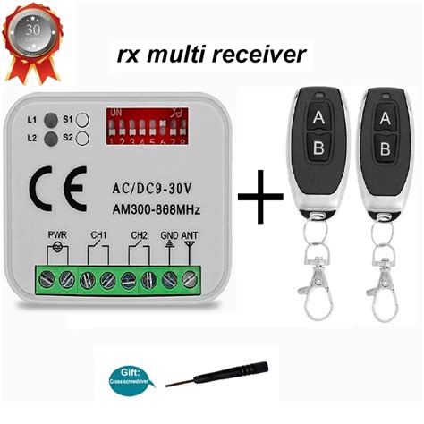 Mhz Universal Garage Door Remote Control Receiver Rx Multi