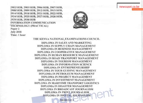 Ict Practical Knec Past Papers Module 1 Ke