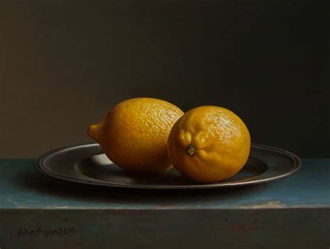 Lemons Painting By Albert Kechyan Saatchi Art