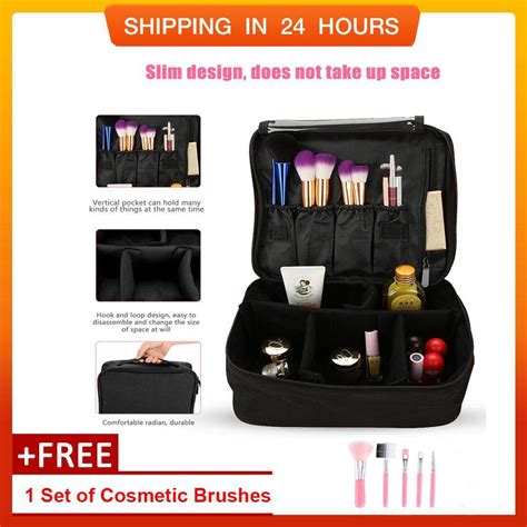 รีวิว 【free T】stylish Portable Zipper Cosmetic Storage Bag Travel