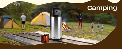 Amazon Coffee Carafe With Pump Oz L Airpot Hours Large Carafe Hot Cocoa