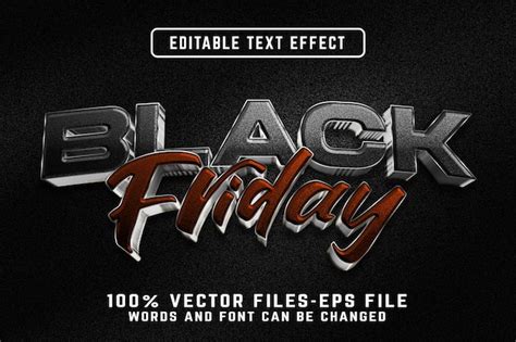 Premium Vector Black Friday 3d Editable Text Effect Premium Psd