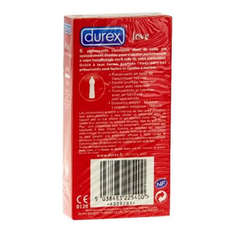 Durex Love 6 Préservatifs Nom De La Pharmacie En Variable