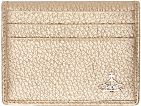 Vivienne Westwood Gold Embossed Card Holder Ssense