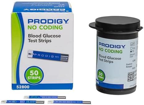 Amazon Prodigy 73200 No Coding Blood Glucose Test Strips Box Of