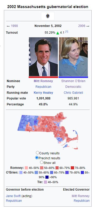 Orca On Twitter Added Precinct Maps To Wikipedia For The Massachusetts Gubernatorial Elections