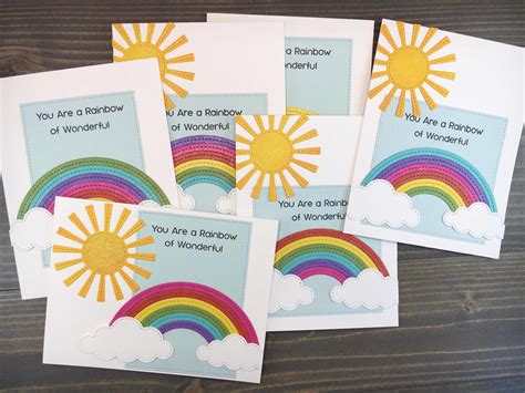 Cardstock Rainbow Cards C Clark Creative