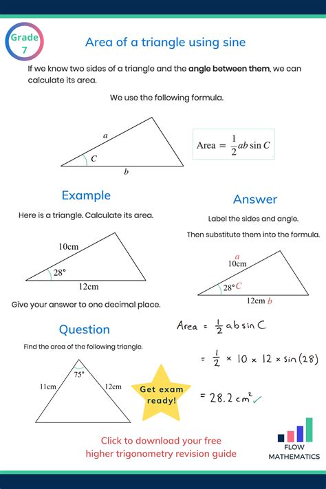 Area Of Triangle Sine Rule